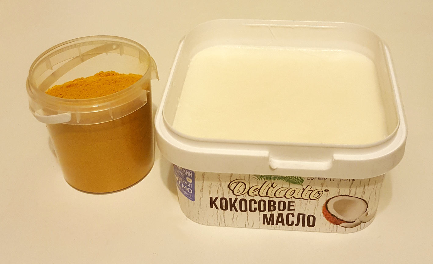 Натуральная зубная паста из куркумы и кокосового масла